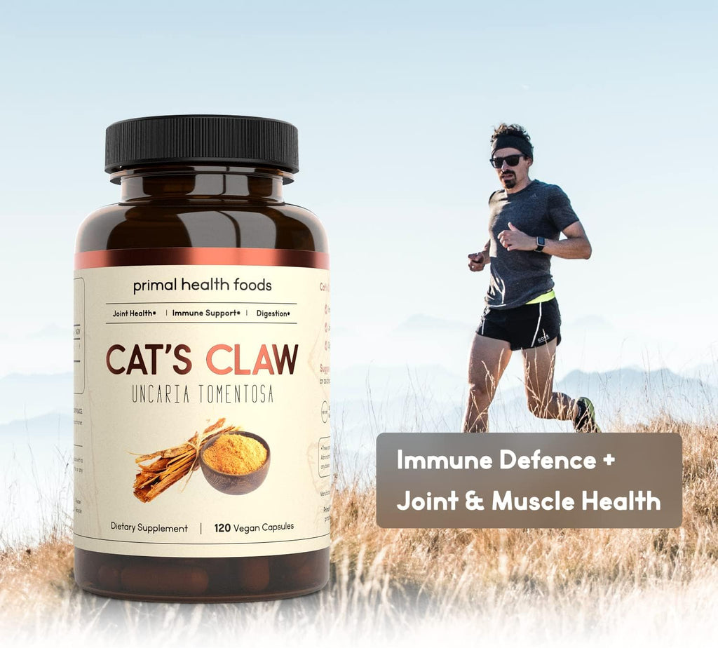 Primal Health Foods Garra de Gato Orgánica 1000 mg 60 Cápsulas | Apoyo Inmunitario, Digestión y Articulaciones | Vegano, Ecológico, Sin OGM y Sin Gluten