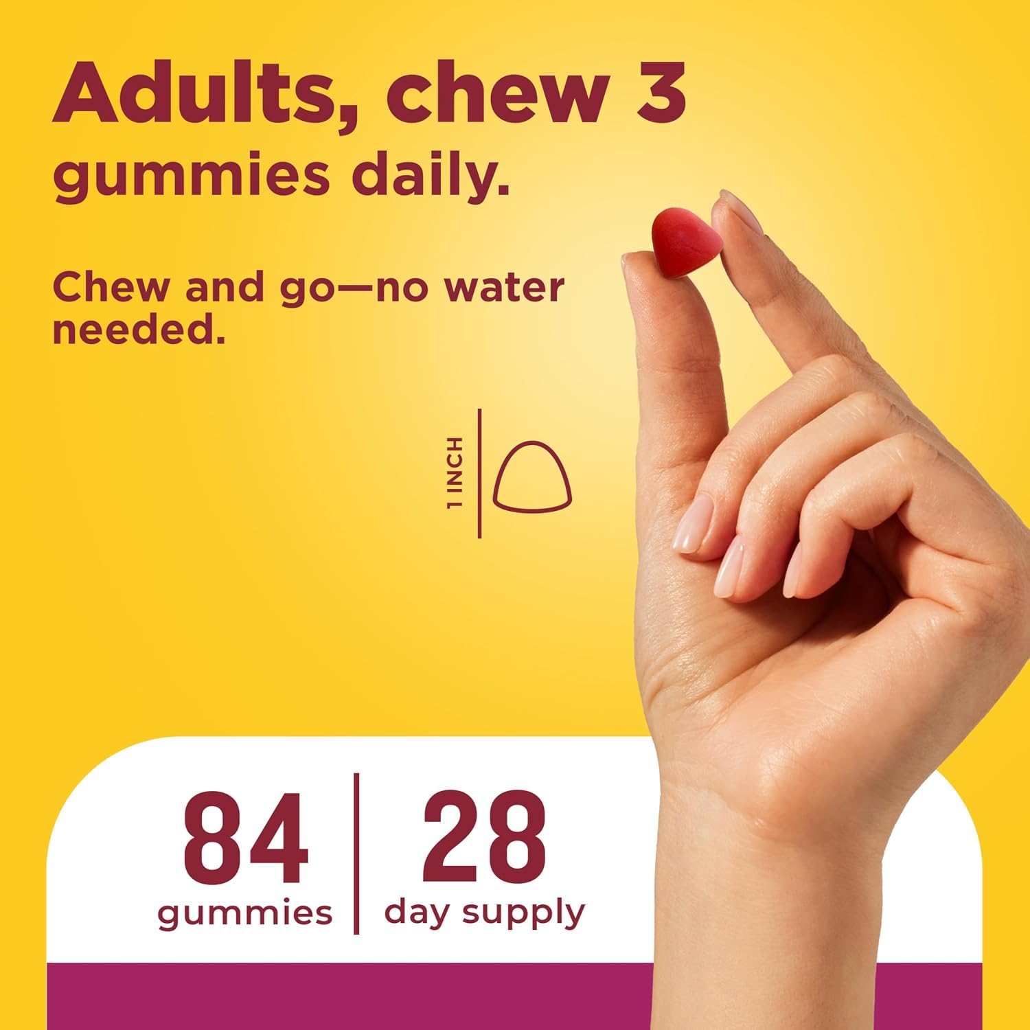 Nature Made Advanced Multivitamin Gummies 50+ para Mujeres, 84 gominolas (28 días)