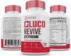Gluco Revive Extreme 1295mg - Suplemento Avanzado con Hierbas y Vitaminas (2 Pack, 120 Cápsulas)