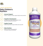 Buried Treasure Multivitamínico Líquido Infantil – 27 Vitaminas y Minerales con Superalimentos – Sin Azúcar, Vegano, Sabor Naranja Mango