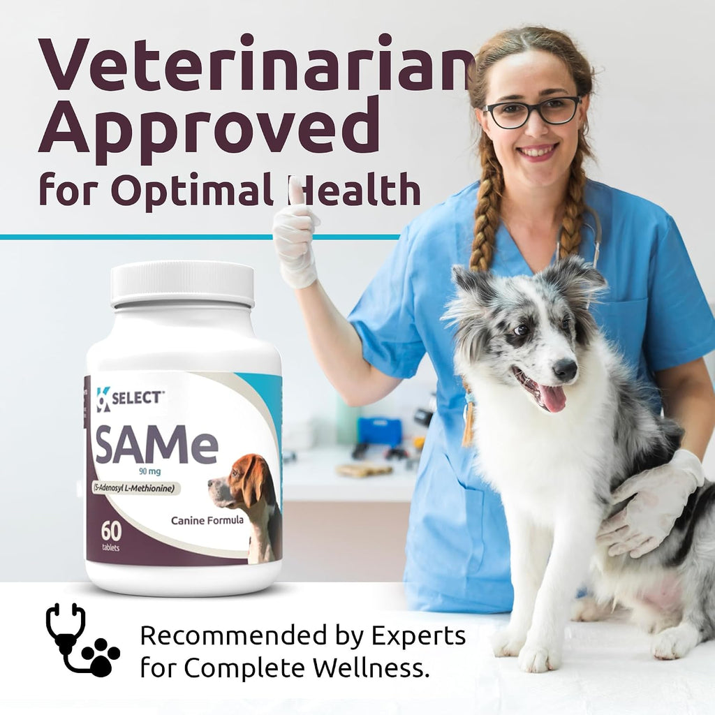 K9 Select SAM-e para Perros – Suplemento Hepático y Articular – 60 Comprimidos