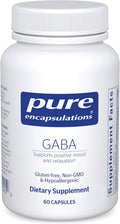 Pure Encapsulations GABA - 60 Cápsulas - Suplemento de Aminoácidos para la Relajación