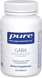 Pure Encapsulations GABA - 60 Cápsulas - Suplemento de Aminoácidos para la Relajación
