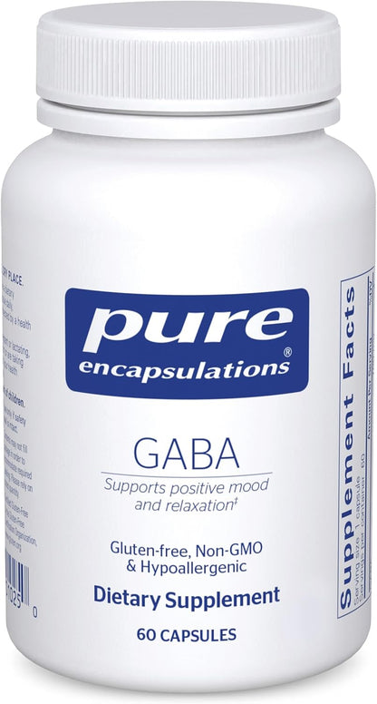Pure Encapsulations GABA - 60 Cápsulas - – GABA puro: Sin aditivos artificiales. – Image 1