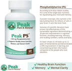 Peak Pure & Natural Peak PS Fosfatidilserina 100 mg - Sin soja - 30 Cápsulas blandas