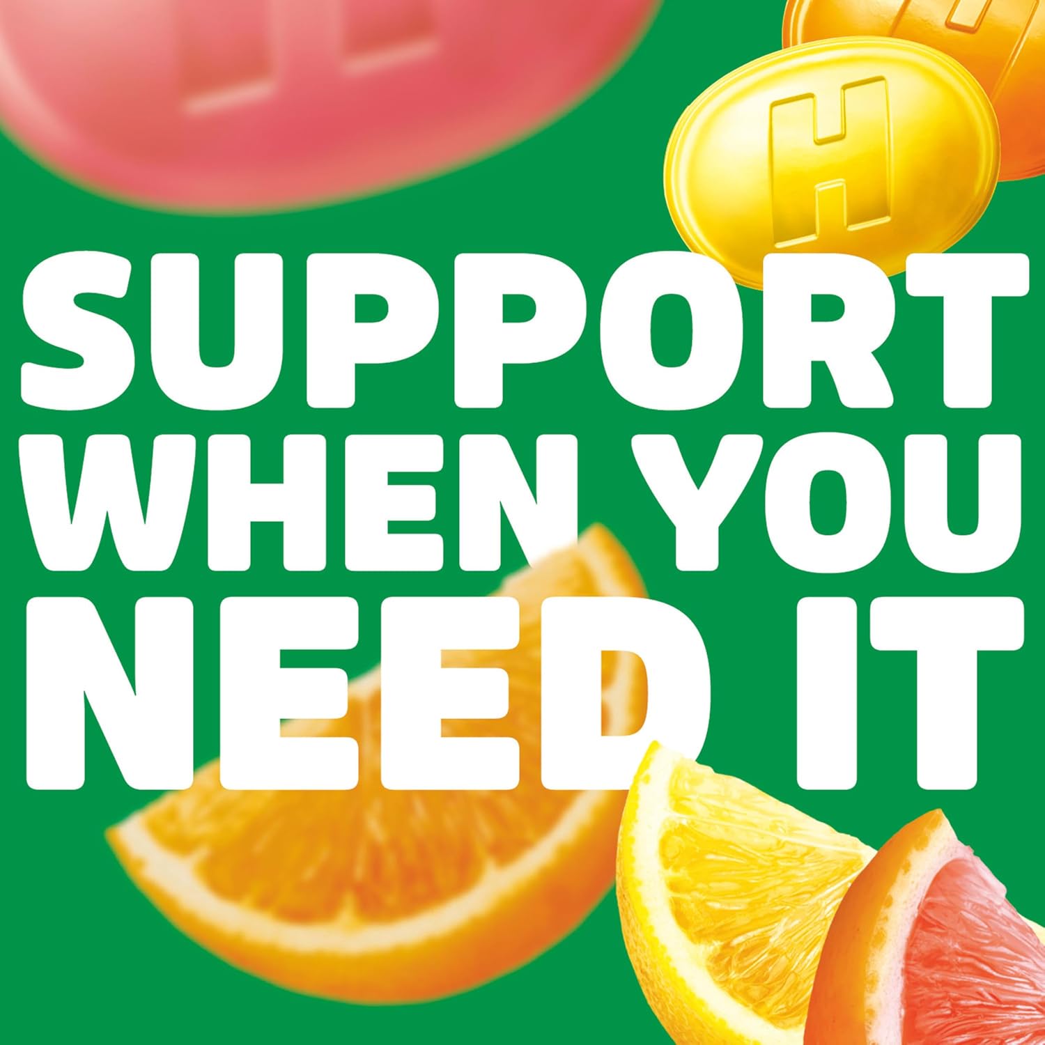 HALLS Defense Pastillas de Vitamina C Cítricos Variados, 30 unidades