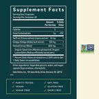Gaia Herbs Nootropic Focus - Suplemento de concentración con Azafrán, Melisa y Ginkgo - 40 Cápsulas Líquidas