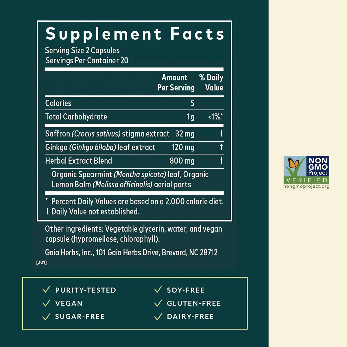 Gaia Herbs Nootropic Focus - Suplemento de – Ginkgo (Ginkgo biloba): Esta especie arbórea única es conocida por – Image 3