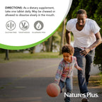 NaturesPlus Vitamina E, Sabor Natural a Algarroba - 90 Comprimidos Masticables, Pack de 2 - Defensa Antioxidante y Bienestar General - Vegetariano, Sin Gluten - 180 Raciones Totales