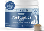 Fera Pets Probióticos Orgánicos para Perros y Gatos con Prebióticos - 12 Cepas, 5B UFC - 60 Dosis