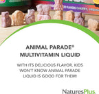 NaturesPlus Animal Parade Multivitamínico Líquido Infantil - Sabor Tropical Berry - 240 ml