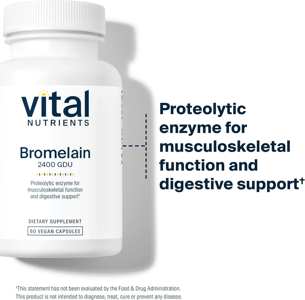 Bromelina 2400 GDU, 60 Cápsulas Veganas
