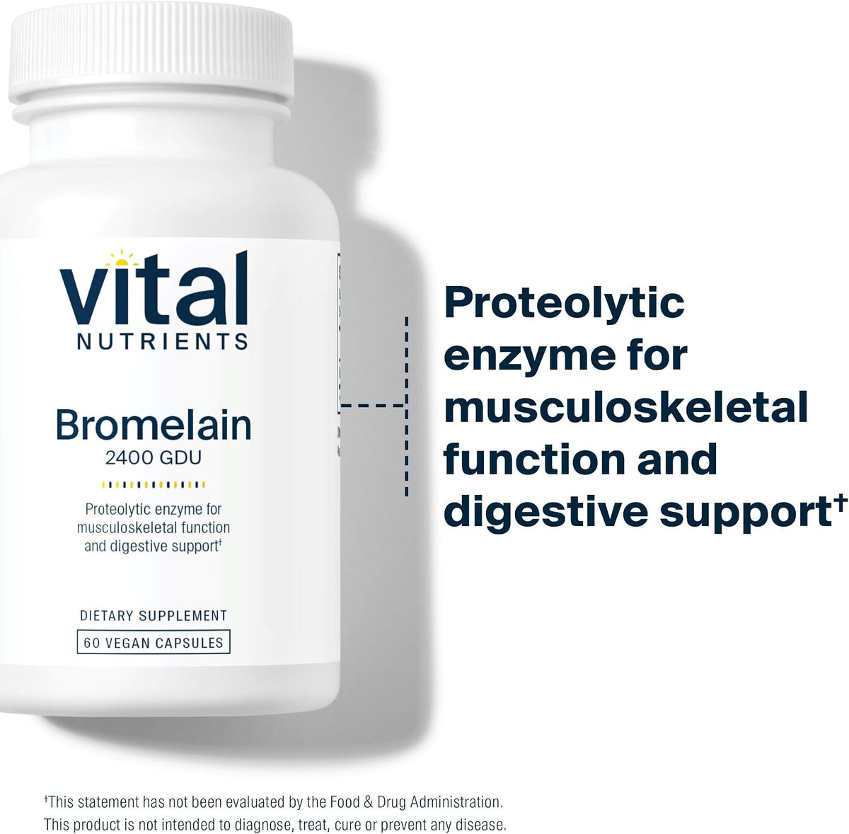 Bromelina 2400 GDU, 60 Cápsulas Veganas – Fórmula limpia y vegana: Nuestra bromelina es hipoalergénica, no-GMO y – Image 6