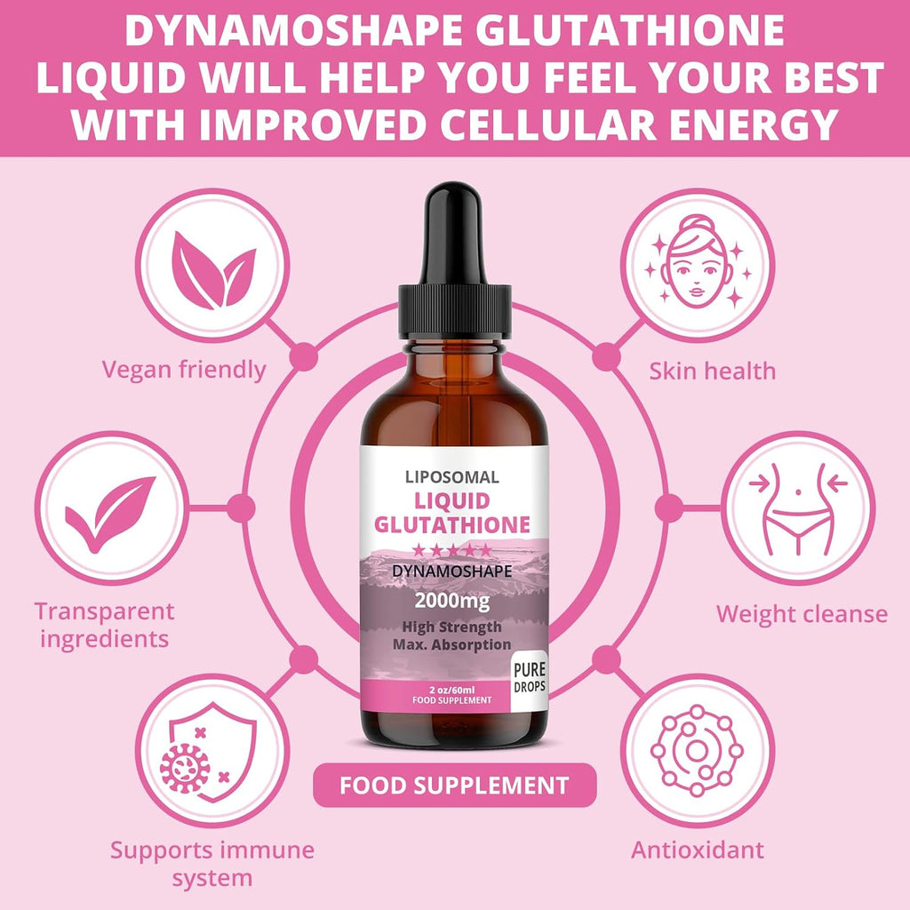 Glutatión Liposomal 2000 mg con Vitamina C - Suplemento Líquido Antioxidante