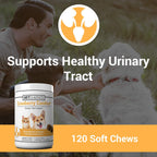 Vet Classics Cranberry Comfort – Suplemento urinario para perros y gatos, 120 comprimidos masticables