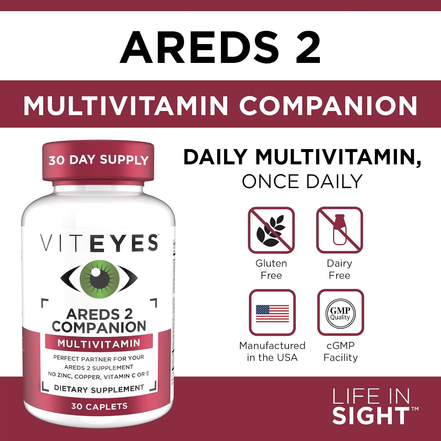 Viteyes Classic Multivitamínico Complementario para AREDS 2, 30 Cápsulas