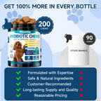Woyamay Probióticos para Perros, 200 Snacks Blandos - Salud Digestiva e Inmunidad