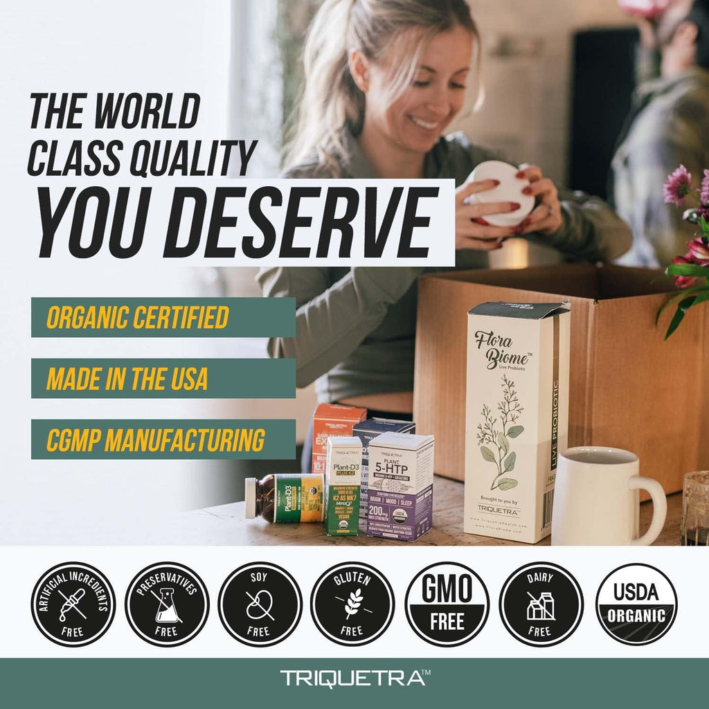 Organic Plant D3 + K2 | 5000 UI D3 + 120 mcg K2 All-Trans MK7 de MenaQ7® - 100% Alimento Integral, Crudo y Vegano | Prebiótico y Superfood Complex – D3 de Algas Orgánicas (60 Cápsulas)