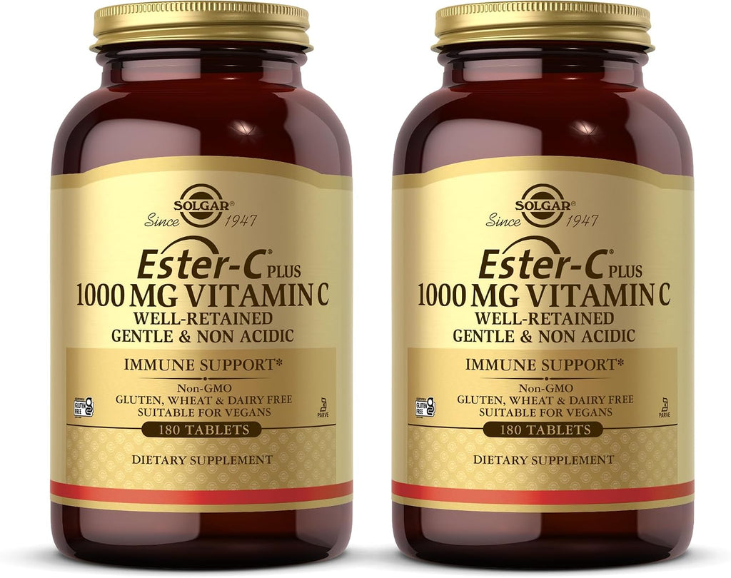 Solgar Ester-C Plus 1000 mg Vitamina C (Complejo de Ascorbato) - 180 Comprimidos (Pack de 2)