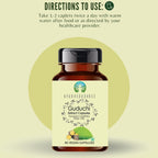 Extracto de Guduchi 500mg - 60 Cápsulas Vegetarianas | Tinospora Cordifolia | 100% Natural | Vegano | Sin Gluten