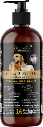 Aceite de Pescado Omega-3 para Perros y Gatos – EPA y DHA – 473 ml