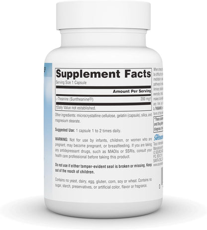 Source Naturals Serene Science L-Theanine, 200 mg - 60 Cápsulas – Image 2