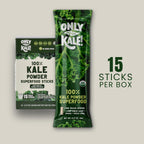 OnlyKale Kale en Polvo Ecológico - Superalimento Verde - 15 Sticks (1 Mes)