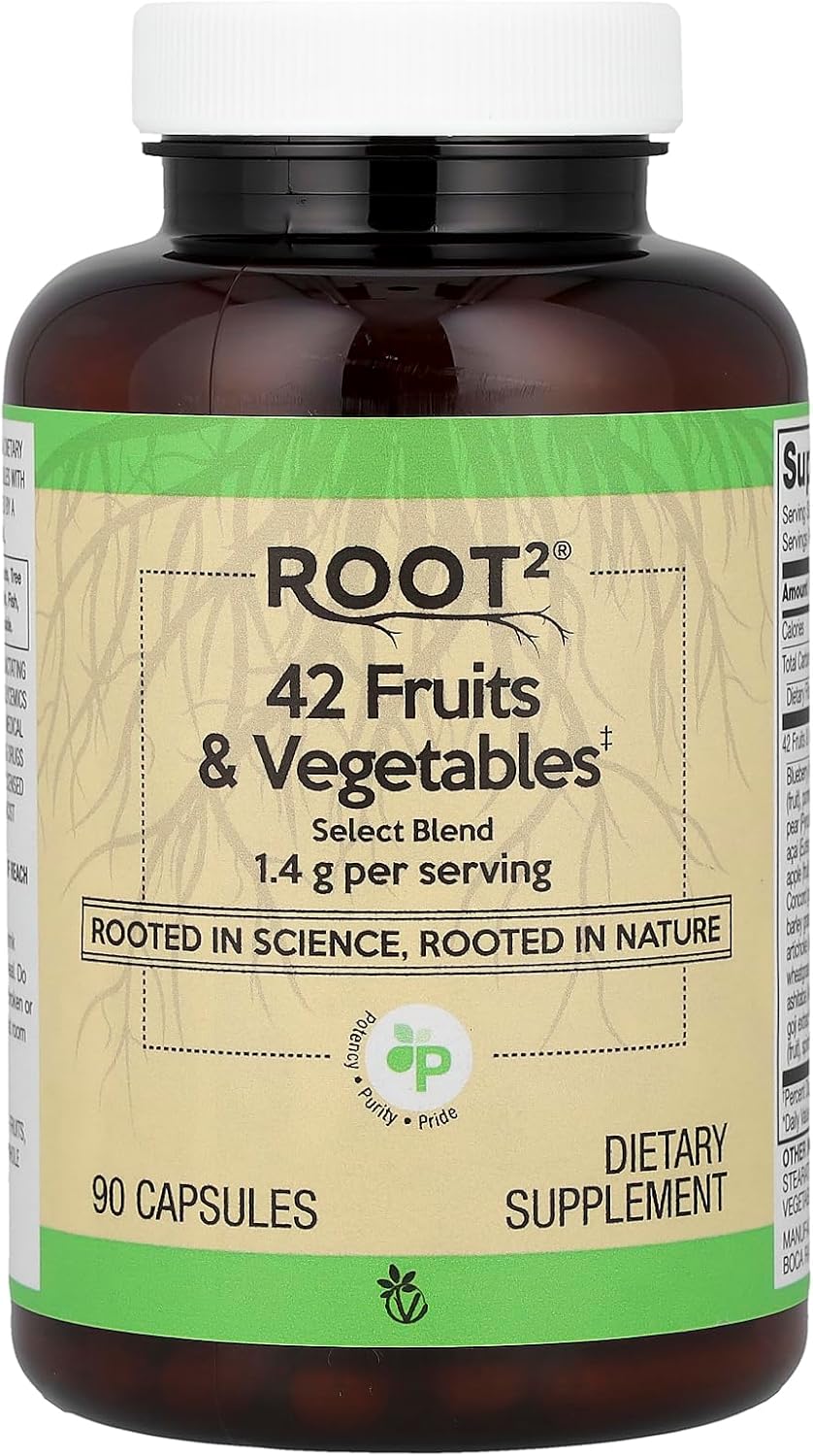 Vitacost Root2® 42 Fruits and Vegetables, 90 Capsules