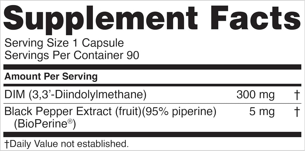 Nugenix Essentials DIM 305 mg con BioPerine – 90 Cápsulas