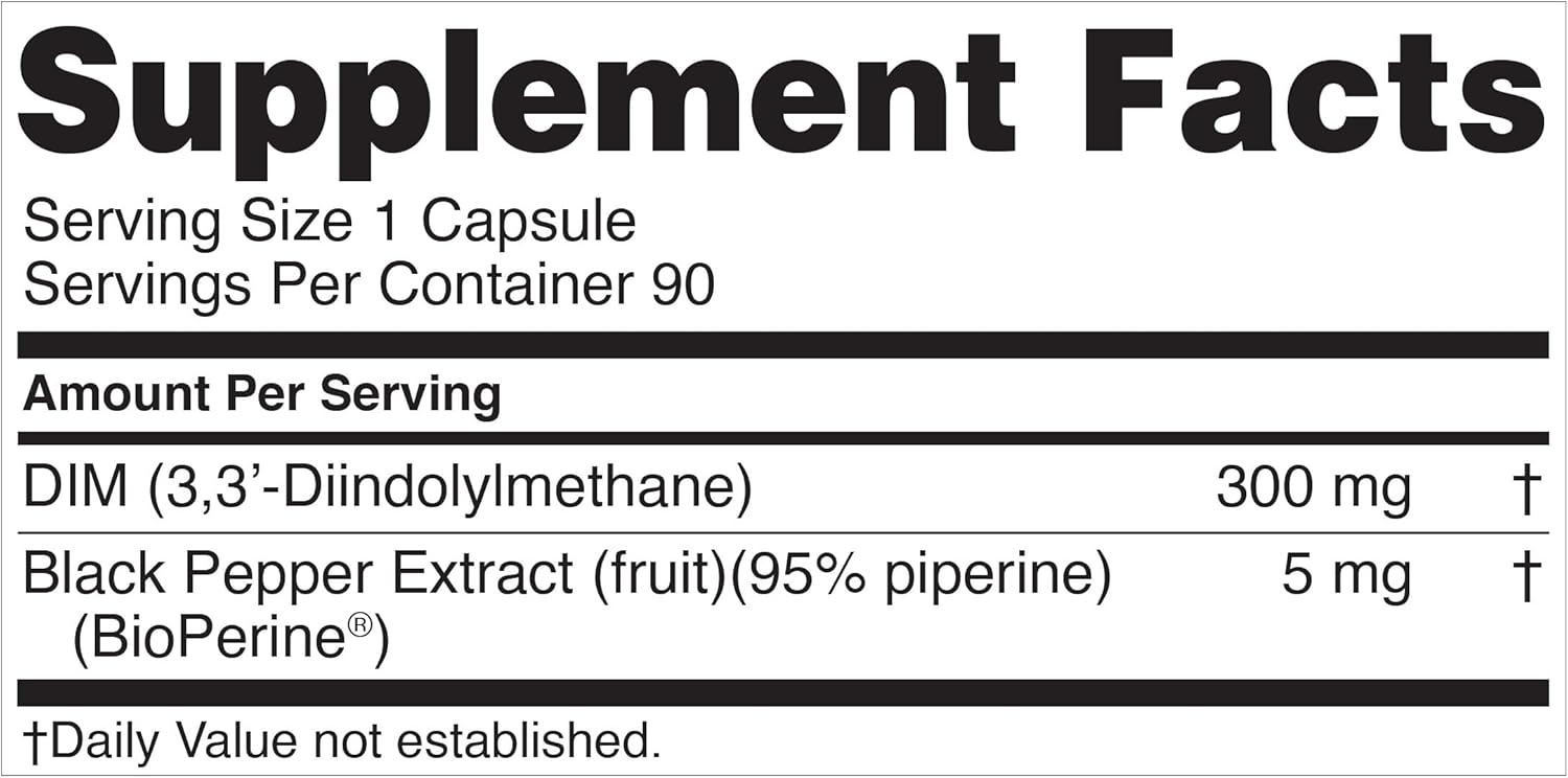Nugenix Essentials DIM 305 mg con BioPerine – 90 Cápsulas