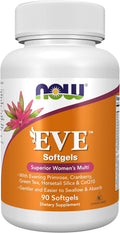 NOW Foods Eve™ Multivitamínico para Mujeres con Onagra, Arándano Rojo, Té Verde, Cola de Caballo y CoQ10, 90 Cápsulas Blandas