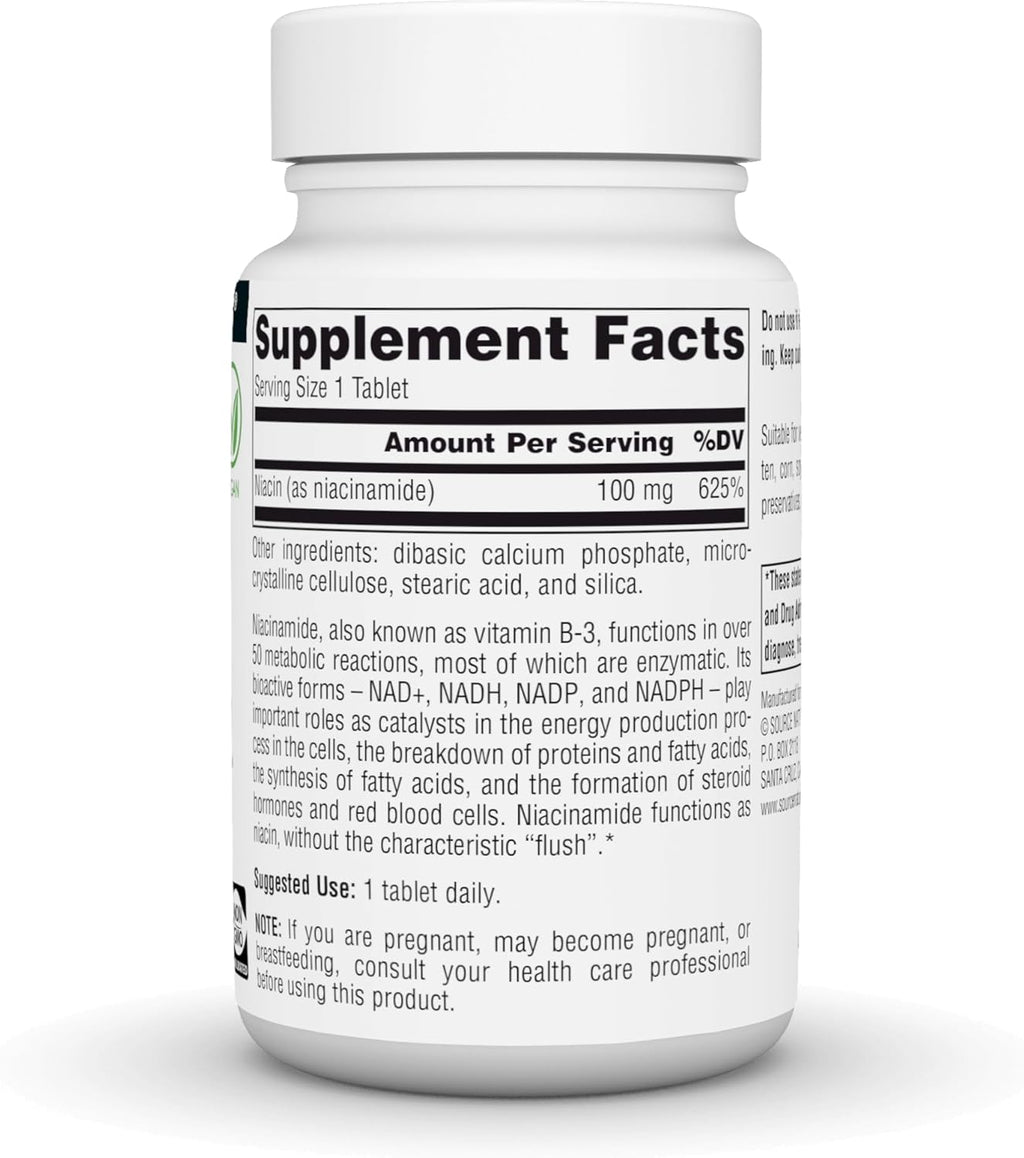 Source Naturals Niacinamida B-3, 100 mg, 250 comprimidos