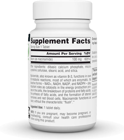 Source Naturals Niacinamida B-3, 100 mg, 250 – Función psicológica: Contribuye a la función psicológica normal. – Image 3