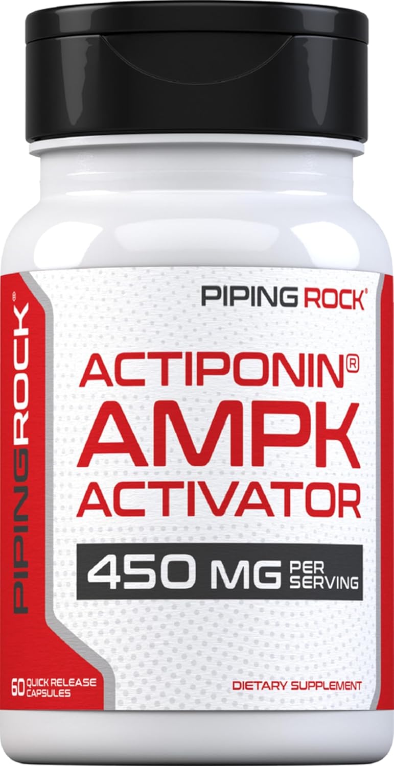 Piping Rock Activador Metabólico AMPK | 450 mg | 60 Cápsulas | Actiponin® | Extracto de Gynostemma Pentaphyllum