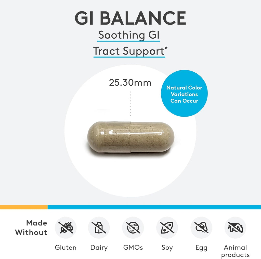 XYMOGEN GI Balance - Apoya la Salud Gastrointestinal y el Tránsito Intestinal - Sin Gluten, Lácteos ni Soja - 150 Cápsulas