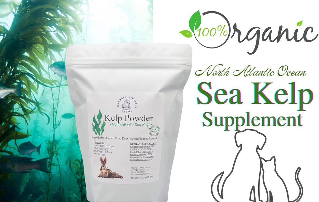 Natures Vitality Farms Polvo de Algas Marinas para Perros y Gatos (425 g)