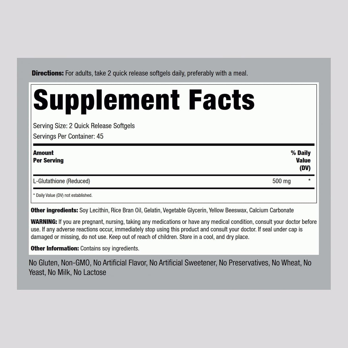 Piping Rock Glutatión Liposomal | 500mg | 90 – Grado terapéutico: Formulado con ingredientes de alta calidad. – Image 2