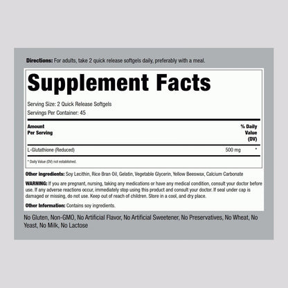 Piping Rock Glutatión Liposomal | 500mg | 90 – Grado terapéutico: Formulado con ingredientes de alta calidad. – Image 2