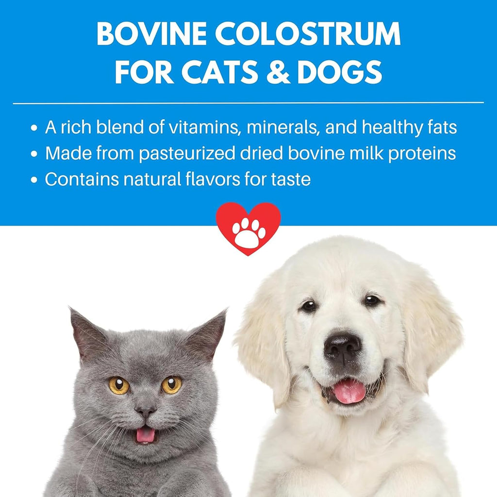 Calostro Bovino Bioactivo para Perros y Gatos - Suplemento en Polvo 240g (480 porciones)