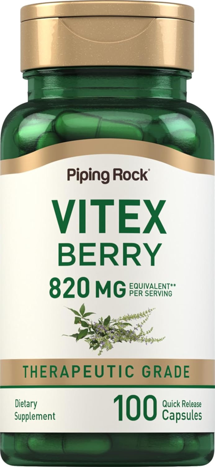 Piping Rock Vitex (Sauzgatillo) 100 Cápsulas - Suplemento para Mujeres