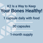Life Extension Mega Vitamina K2 - 45 mg, 30 Cápsulas