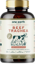 One Earth Health Tráquea de Res 100% Pasto Alimentado - 3000mg, 200 Cápsulas