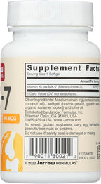 Jarrow Formulas Vitamina K2 MK-7, 90 mcg, 90 Cápsulas Blandas