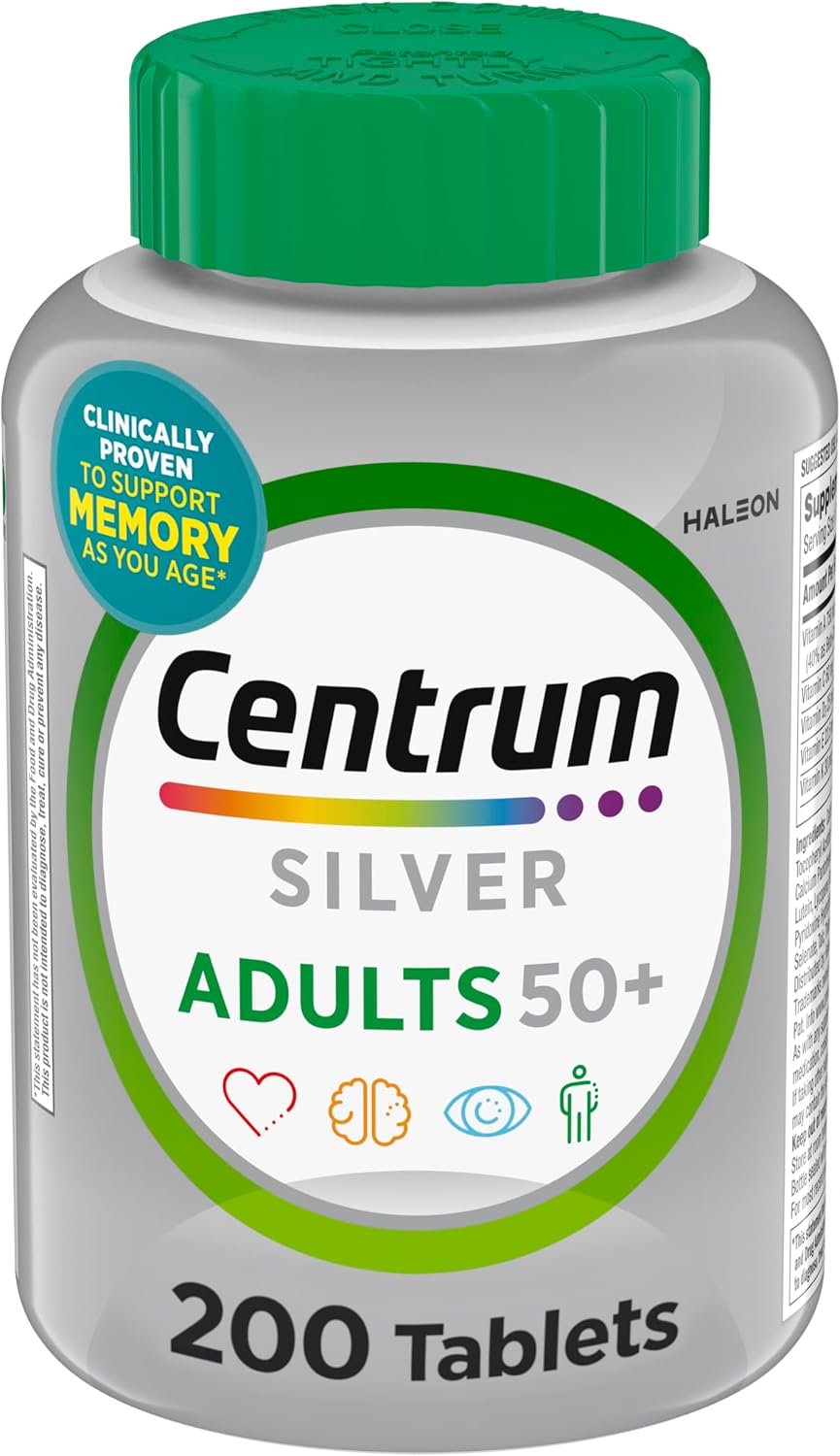 Centrum Silver Multivitamínico para Adultos 50+ - 220 Comprimidos