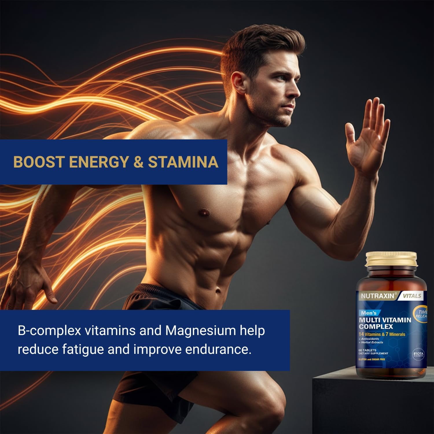 Nutraxin Multivitamínico y Mineral Complejo para Hombres, 60 Comprimidos