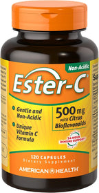 American Health Ester-C Vitamina C con Bioflavonoides Cítricos 500 mg, 120 Cápsulas