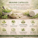 Organic Aura Cápsulas de Brahmi - 120 uds.