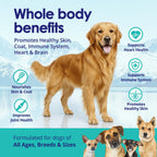 Pure Omega 3 Fish Oil for Dogs – Aceite de Pescado Salvaje de Islandia, 180 Cápsulas (1000 mg)