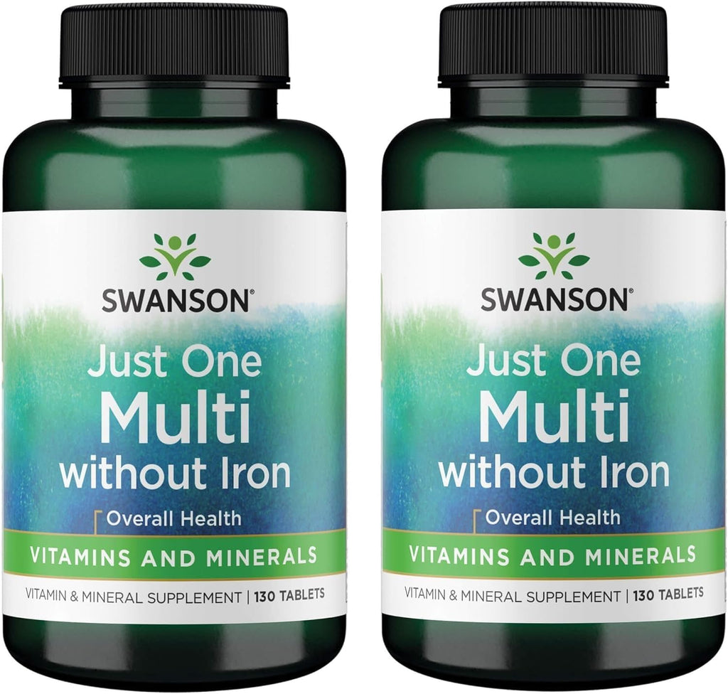 Swanson Century Formula Multivitamínico Sin Hierro, 130 Comprimidos (Pack de 2)