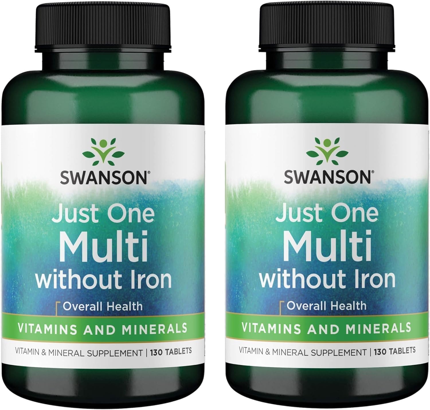 Swanson Century Formula Multivitamínico Sin Hierro, 130 Comprimidos (Pack de 2)